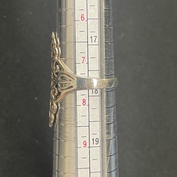 Sterling Silver Filigree Carved Ring - Picture 5 of 5